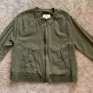 American Eagle green bomber jacket